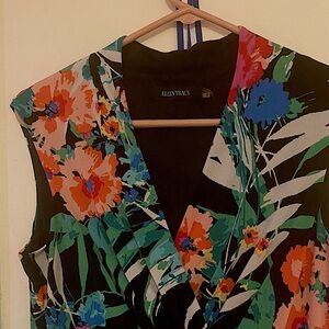 Ellen Tracy Multicolor Floral Dress